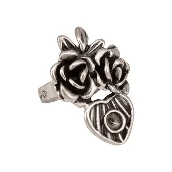 

Women's ring dimensionless roses 55869 (silver, Zamak)