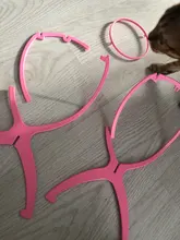 Alileader-soporte para pelucas de plástico para cabeza de maniquí peluca plegable soporte para pelucas