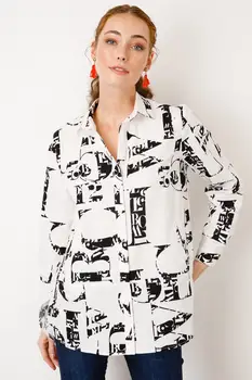 

SERESSTORE OnFashion Patterned Shirt Women Autumn-Winter New Season