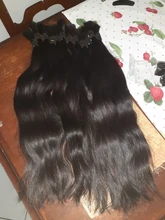 Halo-extensiones de cabello humano brasileño virgen, extensiones de cabello Natural y liso de 100% Natural, de 1, 3, 4 mechones, 26, 28, 30 pulgadas, 8A
