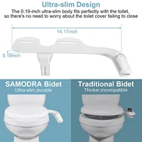 SAMODRA ขวา/ซ้าย Toitet Bidet Sprayer Non-Electric Dual หัวฉีด Bidet ห้องน้ําที่นั่งสุขอนามัยฝักบัวสําหรับอุปกรณ์ห้องน้ํา 4