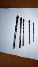 Juego de 5 piezas de Broca de carburo de tungsteno multimaterial para azulejo de porcelana cerámica, hormigón, ladrillo, vidrio, mampostería de plástico y madera (