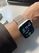 Correa de enlace de cuero para Apple watch, banda de 44mm, 40mm, 38mm, 42mm, pulsera de bucle magnético original, iWatch seires 3, 5, 4, 6 SE