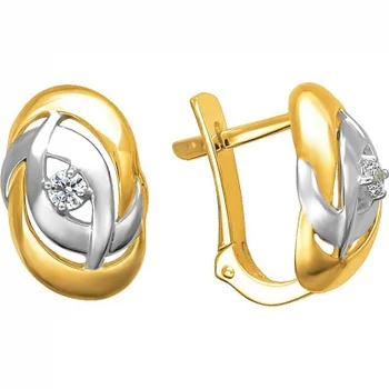 

Esthete earrings with cubic zirconia in Yellow Gold