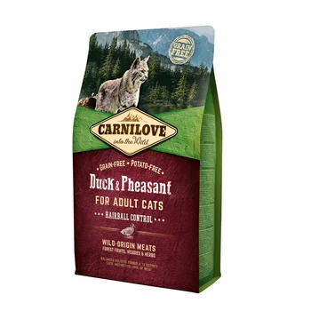 

Carnilove 2kg Duck & pheasant for adult cats-hairball control d/взросл. Cats, duck and pheasant-1 pc.