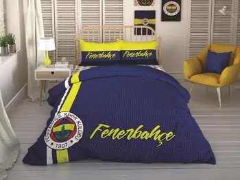 

100% Cotton Licensed FENERBAHCE S.K. Fenerbahçe STRIPED Duvet Bedding Duvet Cover Set for kids children toddler, boy or girl