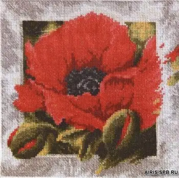 

01.005 set for embroidery 'palette ''Scarlet petals', 20x20 cm