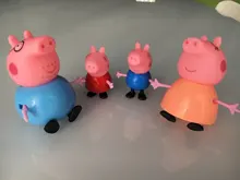 Figuras de acción de Peppa pig, George, familia de conejillos de indias, papá, mamá, Anime Original, juguetes para niños, regalo de Navidad