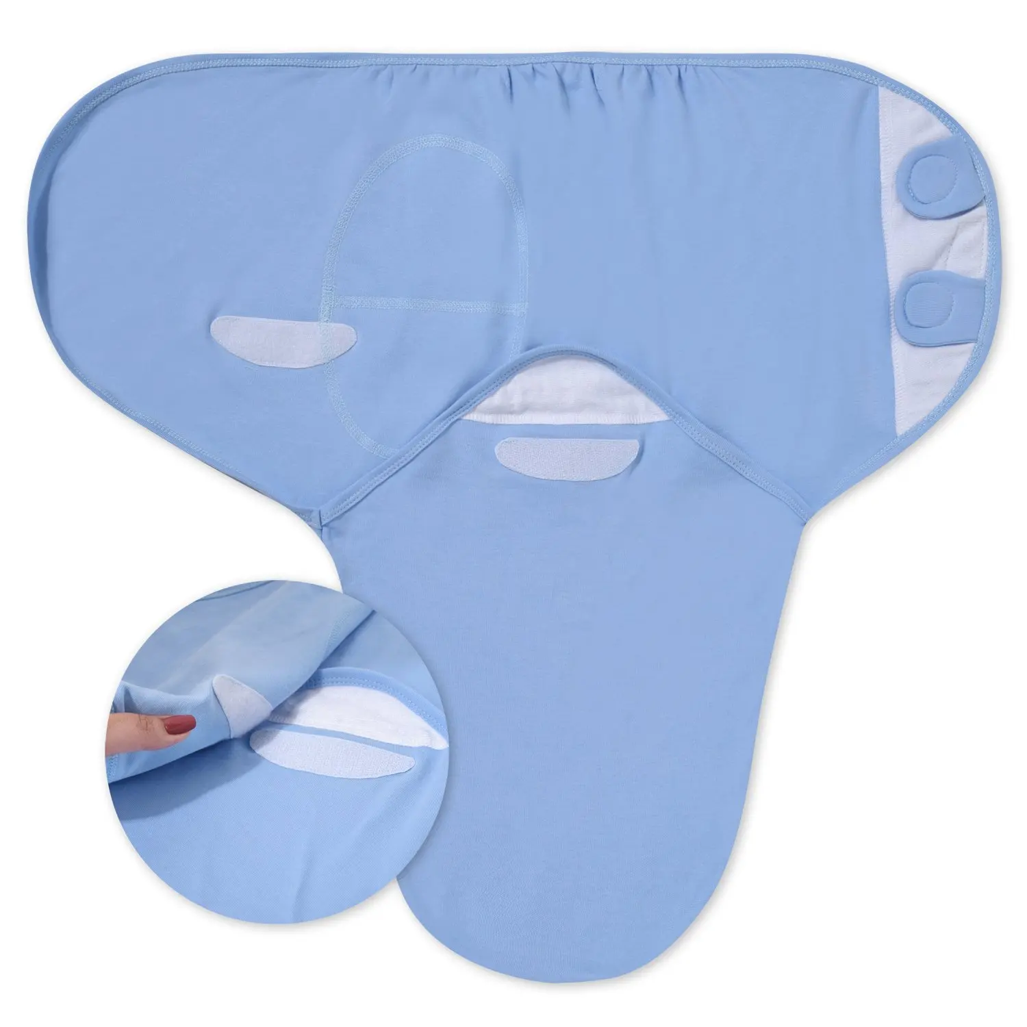 Пеленка Pecorella SwaddleFun на липучках XL 6.5-10кг Ocean Blue