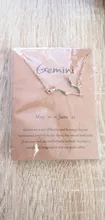 Signo del zodiaco de estrella de cartón para mujer, collares de constelación de 12, colgante de cristal dorado, collares de cadena de Gargantilla, joyería de regalo para cumpleaños