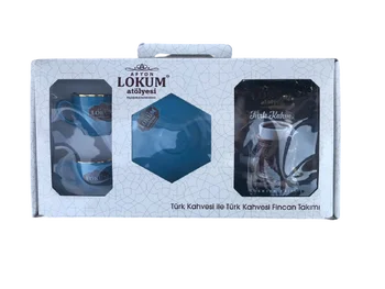 

Coffee Set 2 cups 2 Saucers and 250g Coffee Gift High Quality Porcelain Product Famous Afyon Porcelain