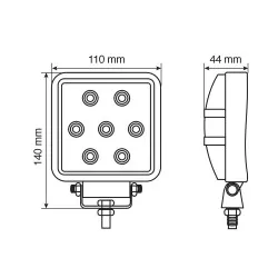 

Auxiliary Headlamp square White 7 LED 10/30V 21W