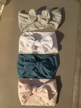 4PC sólida diadema niñas bebé niño pequeño turbante sólida diadema y lazo 4 Uds Accesorios de cabeza повязки на голову детям