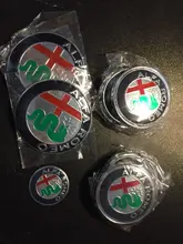 Uds 50mm 56mm 60mm nuevo Color de tapas de cubo de rueda accesorios de estilo de coche para Alfa Romeo borde tapas de cubierta logotipo insignia emblema