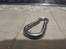 LLavero de mosquetón de gancho de resorte de acero inoxidable 304, cierre de eslabón rápido, hebilla de M4-M7, 1 ud.