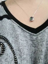 Humor de cambio de Color emoción sentimiento de Control de temperatura de la gota de agua colgante en forma de lágrima de acero inoxidable collares de cadena