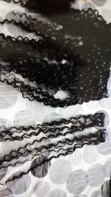 Indian Afro Kinky Curly Clip In Human Hair Extensions photo review