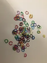 Lote de anillos de Metal de colores para hacer joyas, 100 unidades, 1,2x8mm, único abierto