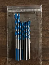 Juego de brocas de vidrio multiusos, accesorio de bricolaje multifuncional de 3 4 5 6 8 10 y 12mm punta triángulo, perfora baldosas de cerámica, ladrillos, hormigón, acero inoxidable, metal o madera 02075