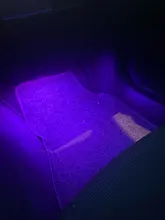 Lámpara de ambiente para Interior de coche, luces decorativas automotrices con Control remoto/por voz, 24/36/48 LED, luz de pie