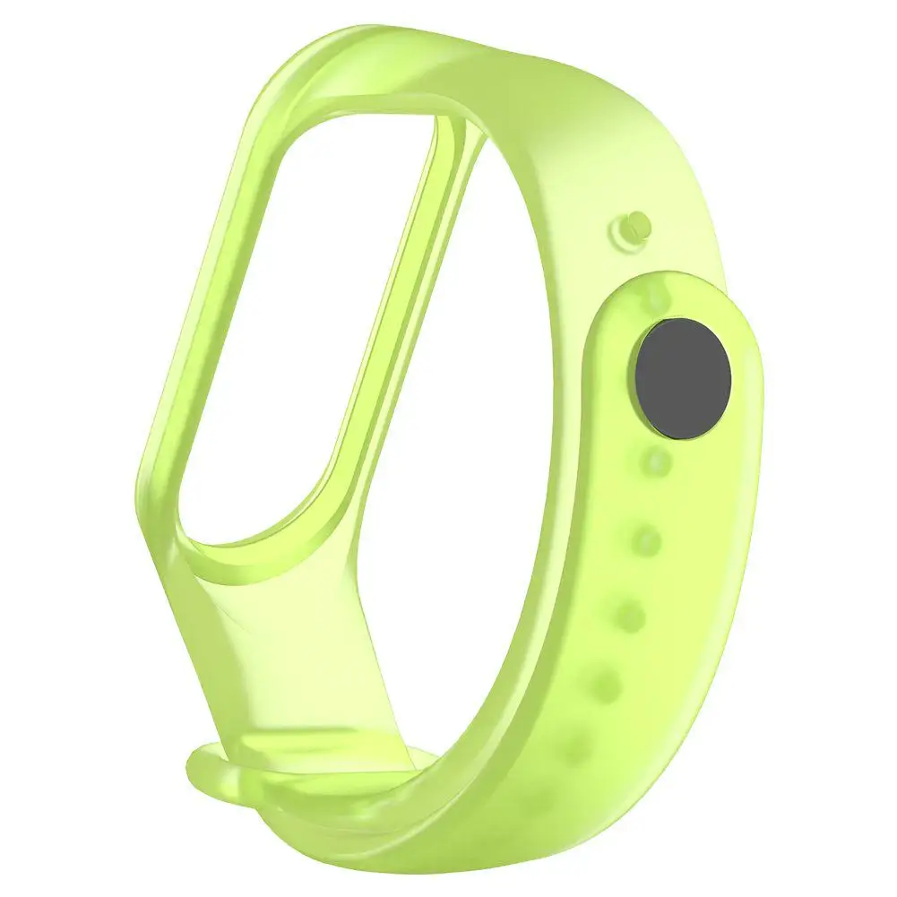 Ремешок для Mi Band 3/4 transparent silicone loop зеленый|Ремешки часов| |
