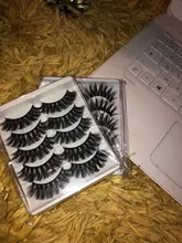 Pestañas postizas 3D, 5 pares, pelo de visón de imitación, pestañas de serie Wispies Fluffies naturales, largas y suaves, hechas a mano, pestañas negras sin crueldad