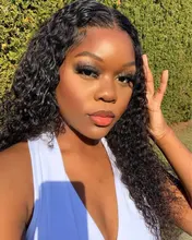 Pelucas de encaje Frontal transparente para mujer, peluca brasileña de ondas profundas HD, densidad del 150%, ISEE HAIR de 13x4, pelucas de cabello humano suelto de ondas profundas