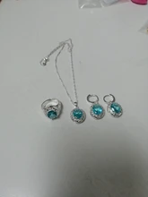 Colgante de cristal plateado de Ley 925 para mujer, collar, pendientes, conjunto de joyería nupcial, joyería 2021