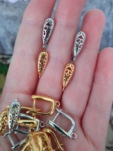 Ganchos de cierre de pendientes para mujer, accesorios de joyería hechos a mano, diseño de moda, ganchos para pendientes hueca