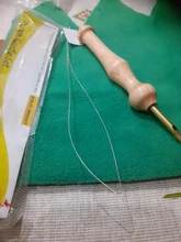 Bolígrafo para bordar y tejer, para manualidades, enhebrador de aguja, mango de madera, herramientas y accesorios de costura