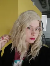 MSIWIGS mujer púrpura 22 colores Cosplay peluca ondulado corto sintético resistente al calor de pelo Rosa Rubio Ombre porque peluca