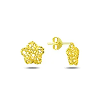 

Angemiel 925 Silver Wire Knitted Daisy Earrings