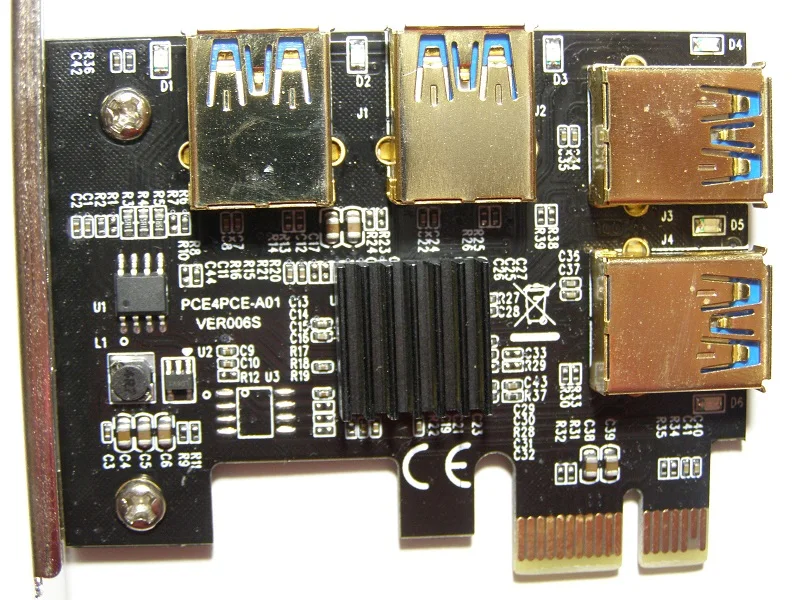 Разветвлитель PCI-E x1 на 4 USB 3.0 Майнинг ver006s | Компьютеры и офис