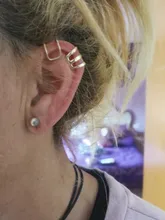 7 Uds. De pendientes de Clip para la oreja, sin perforación, con hojas de estrella dorada, para mujeres, accesorios de joyería para el cartílago falso Simple