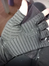 Guantes de compresión para artritis, 1 par, resistentes para el dolor articular, terapia con dedos abiertos, tratamiento de compresión