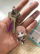 Danganronpa-Llavero de ventilador acrílico de doble cara, colección de Anime, figuras para juego, Nanami, ChiaKi, Nagito, Komaeda