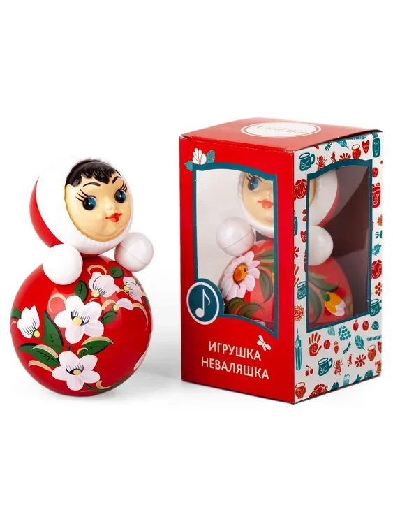 Неваляшка Котовские неваляшки (расписная звук) 15 см | Игрушки и хобби