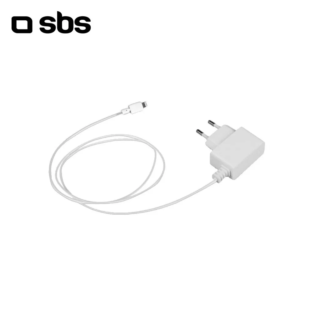 Сетевое зарядное устройство SBS с кабелем USB/Lightning белый (T|Зарядные устройства| |