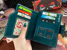 Cartera pequeña de cuero con cera de aceite para mujer, billetera pequeña de alta calidad con cremallera y broche, tarjetero