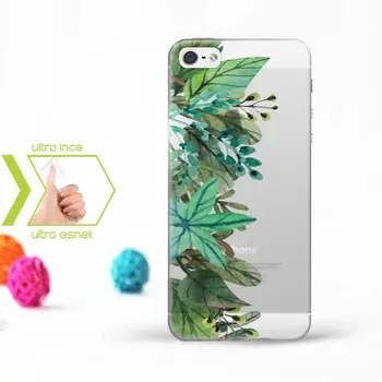 

Personalized iPhone 5-5S Slim Clear Silicone Phone Cover (Leaf Temalı-10)