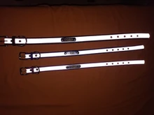 Microfiber Dog Collar Leather Safety Reflective Engraved Puppy Collar ID Name Customized