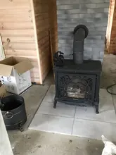 Black 4 Blades Heat Powered Stove Fan Eco Fireplace Wood Burner Quiet Energy Saving Home