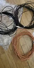 1,0/1,5/2/2.5/3/4/5mm 4 colores cuero de vaca genuino redondo Tanga cordón DIY pulsera cuerda para hacer joyas