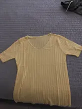 Female Tee Shirt Tops V-Neck Knitted Korea Short-Sleeve Solid Thin Gebreid Dames