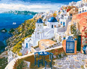 

Coloring by numbers: Santorini 40*50 cm snow white 254-AB
