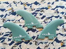 Aleta de surf de vidrio FCS II, aleta de plástico de color natural