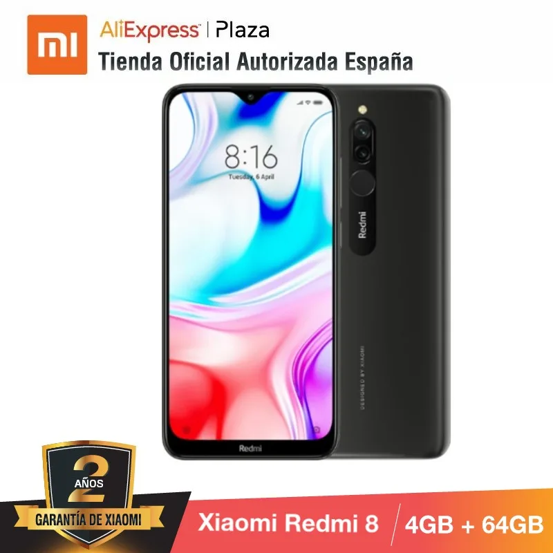  Xiaomi Redmi 8 (64GB ROM con 4GB RAM Cámara de 12MP Android Nuevo Móvil) [Teléfono Móvil Versi