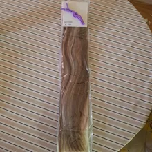 VeSunny-extensiones de cabello humano con Clip, extensiones de cabello de doble trama, color rubio caramelo, color marrón, 7 Uds.
