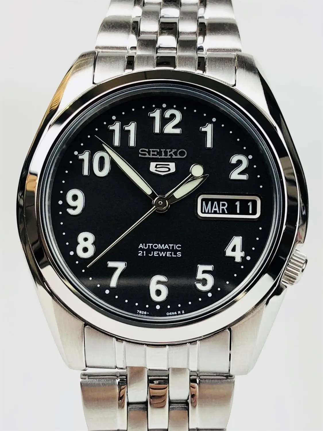 Jam Tangan Pria Otomatis Seiko 5 SNK381K1 Jam Tangan Pria Strap Baja Dial  Jam Hitam Seiko Otomatis Gelang Baja Dial Hitam|Jam Tangan mekanik| -  AliExpress