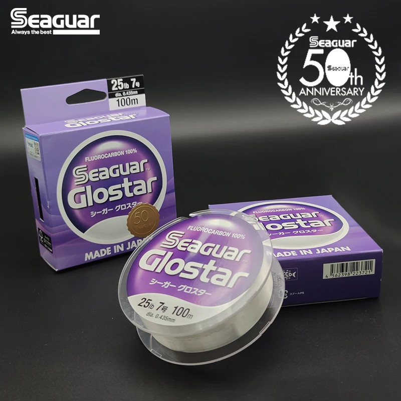 Seaguar Glostar Japan Fluorocabon 100% Fluorocarbon Fishing Line FC Shock Leader Line Fluorocarbon Leader Lure Line Leashes Fish 3